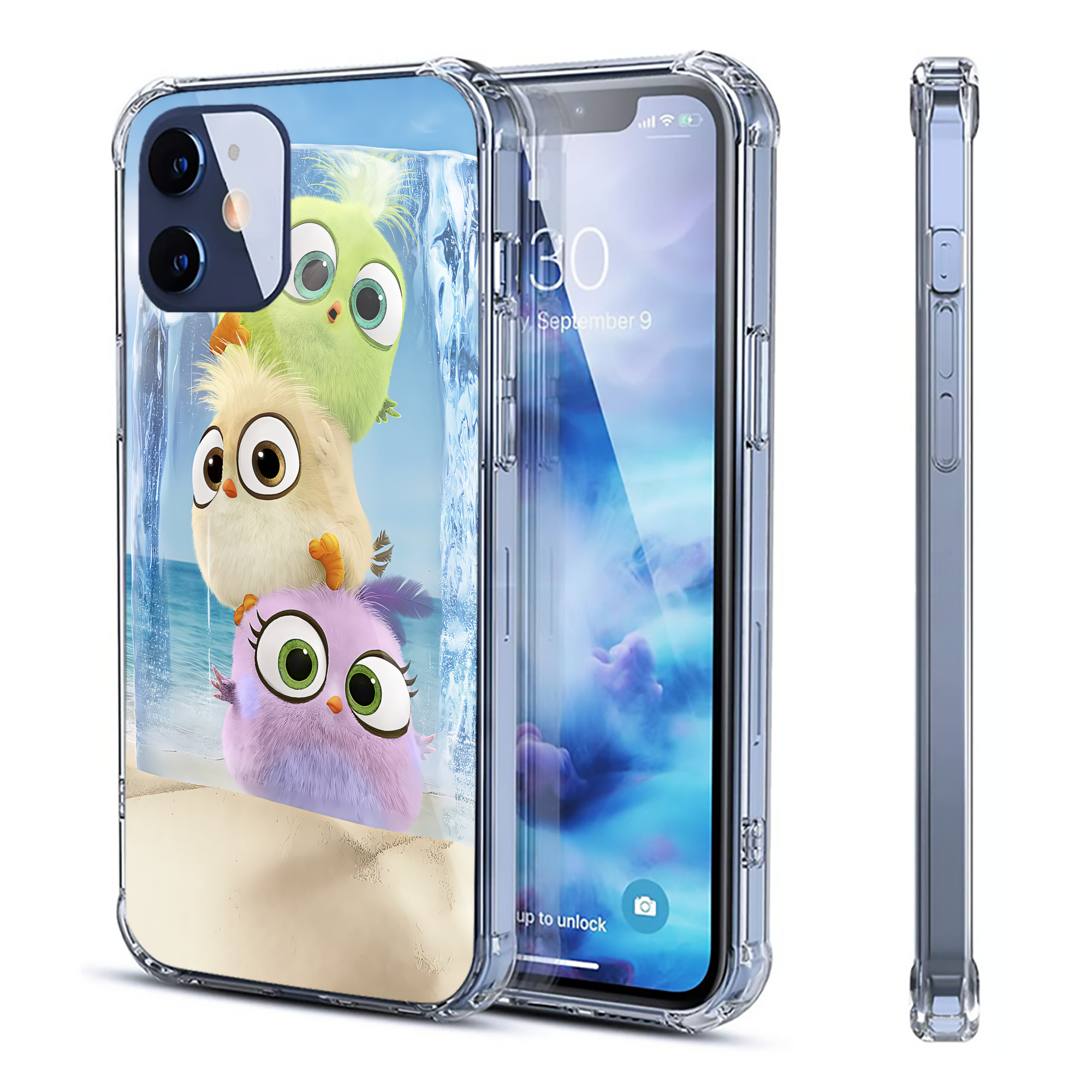 （画像用） Angry Birds アングリーバード 【iPhone 12シリーズ対応】透明スマホケース（クリアソフトケース）